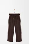 Loewe Wool Drawstring Trousers In Brown