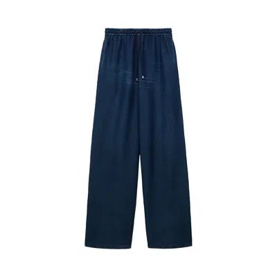 Pre-owned Loewe Drawstring Trousers 'indigo Blue' | Men's Size L