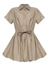 Loewe Drawstring-waist Bubble Dress In Neutral