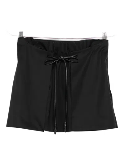 Loewe Drawstring-waist Mini Skirt In Black
