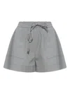 Loewe Drawstring-waist Shorts In Gray