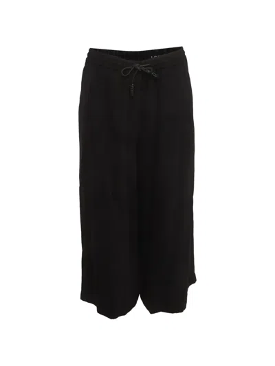 Pre-owned Loewe Drawstring Wide-leg Trousers In Black