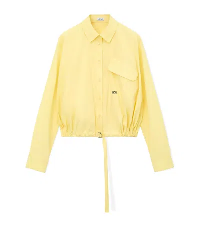 Loewe Drawstring-hem Shirt In Yellow