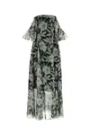 Loewe Off-the-shoulder Floral-print Silk-crepon Midi Dress