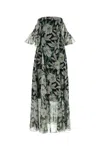 Loewe Off-the-shoulder Floral-print Silk-crepon Midi Dress