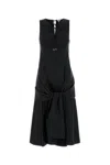 Loewe Poplin Dress With Bow Detail And Midi Length