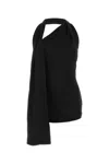 Loewe Black Satin Mini Dress In Black