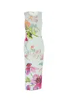 Loewe Ribbed Floral-print Silk And Cotton-blend Jersey Midi Dress In Multi