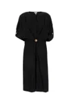 Loewe Women Back Crepe Pebble Dress In Black