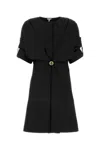Loewe Women Back Crepe Pebble Dress In Black