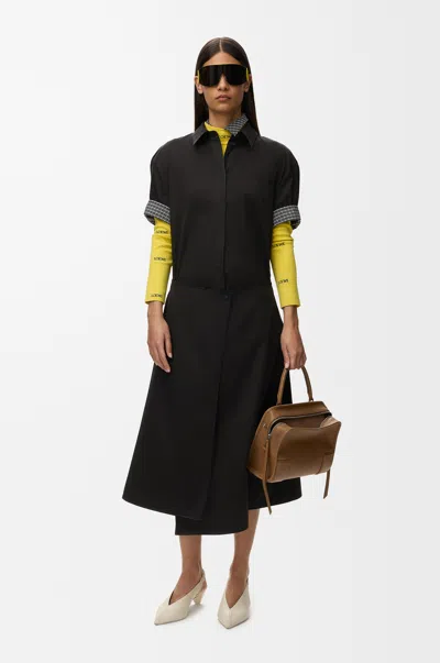 Loewe Dress In Cotton And Silk Size: 44 For Woman In Black
