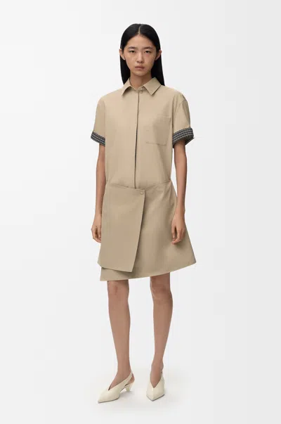 Loewe Dress In Cotton And Silk Size: 44 For Woman In Neutral