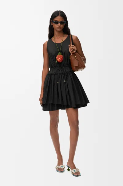 Loewe Dress In Cotton Size:44 For Woman In Black