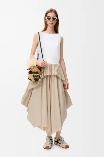 Loewe Dress In Cotton Size:42 For Woman In Brown