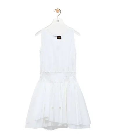 Loewe Dress In Cotton In White
