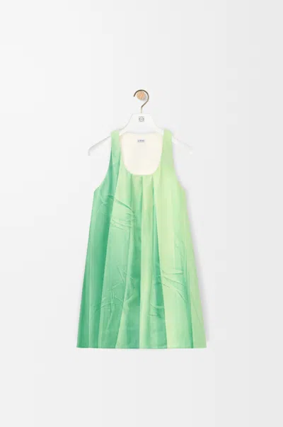 Loewe Dress In Nappa Lambskin Size:34 For Woman In Green