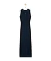 Loewe Dress In Stretch Viscose Blend In Black