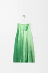 Loewe Gradient-print Crinkled Cotton Mini Shift Dress In Green