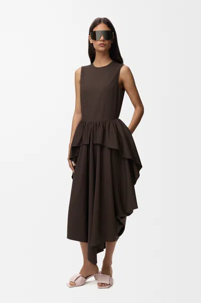 Loewe Dress In Viscose And Wool Blend Size: 44 For Woman In Brown