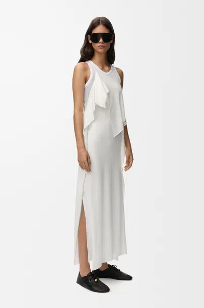 Loewe Dress In Viscose Blend Size: M For Woman In White