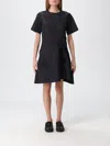 Loewe Black Twisted Mini Dress In Blue