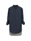 Loewe Chain Shirt Dress In Denim In Raw Denim