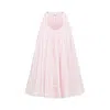 Loewe Pleated Checked Cotton-voile Mini Dress In White