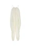 Loewe Draped Halter Neck Dress With Open Back In White