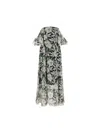 Loewe Off-the-shoulder Floral-print Silk-crepon Midi Dress In Multicolour