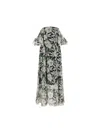 Loewe Off-the-shoulder Floral-print Silk-crepon Midi Dress In Multicolour