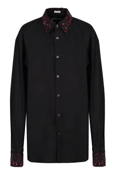 Loewe Dries Van Noten Cotton Shirt In Black