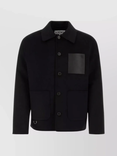 Loewe Drop Shoulder Blend Jacket In Black
