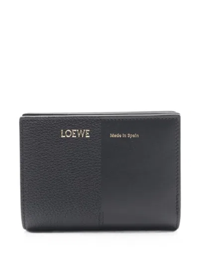 Loewe Duet Leather Wallet In Purple