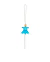 Loewe Dumbo Octopus Charm In Resin And Classic Calfskin In Blue