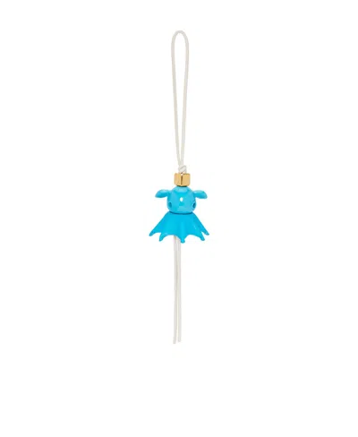 Loewe Dumbo Octopus Charm In Resin And Classic Calfskin In Blue