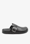 Loewe Ease Buckle Brushed Leather Clogs