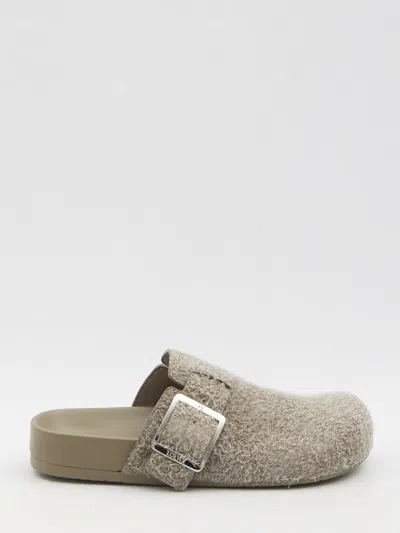 Loewe Ease Buckle Clogs In Neutral