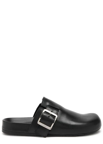 LOEWE LOEWE EASE BUCKLE LEATHER SLIDERS