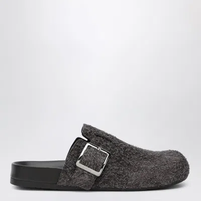 LOEWE LOEWE EASE BUCKLE MULE IN DARK BROWN