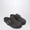 Loewe Ease Buckle Mule In Dark Brown In Black