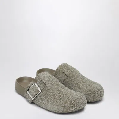 LOEWE LOEWE  EASE BUCKLE MULE IN KHAKI GREEN