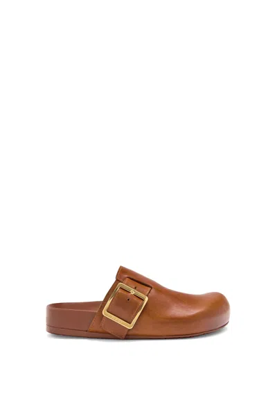 Loewe Ease Buckle Mule In Vegetable-tanned Calfskin In Brown