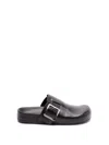 Loewe Ease Buckle Leather Clogs In Black  