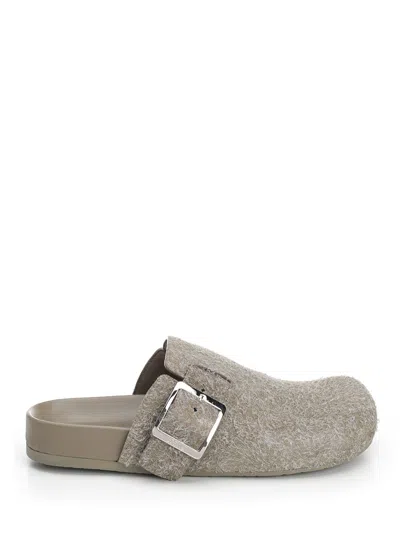 Loewe Ease Buckle Sandals Green In Neutral