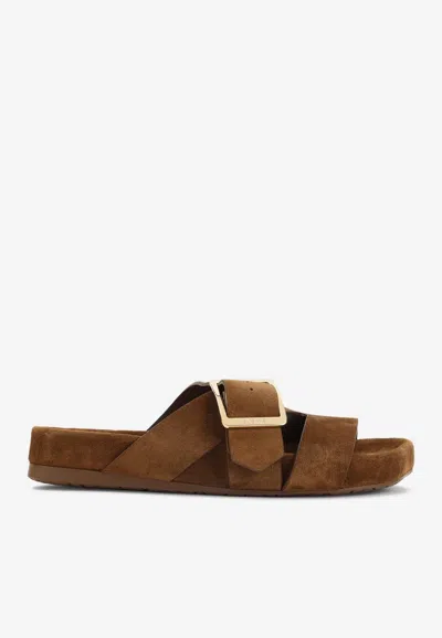 LOEWE EASE BUCKLE SLIDE SANDALS