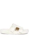 Loewe Logo-plaque Slip-on Sandals In White