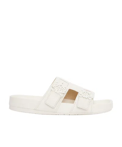 LOEWE LOEWE LOGO-PLAQUE SLIP-ON SANDALS