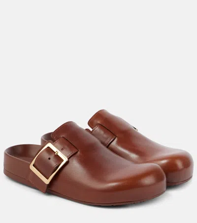 Loewe Clogs Ease Aus Leder In Orange