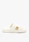 Loewe Logo-plaque Slip-on Sandals In White