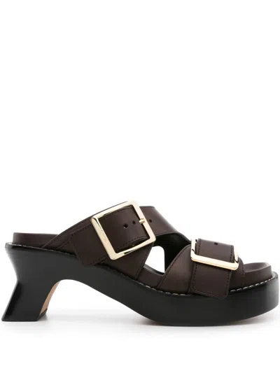 LOEWE LOEWE EASE LEATHER SANDALS